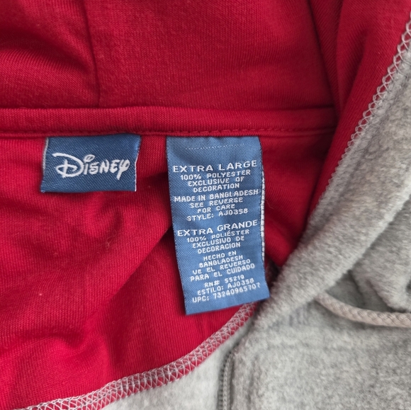 Disney Mickey Mouse Champ Fleece Full Zip Hoodie Size XL - Picture 7 of 8
